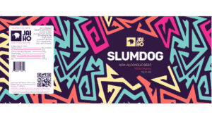 Jai Ho slumdog non-alcoholic beer label designed by Four Drunk Parrots (4DP)