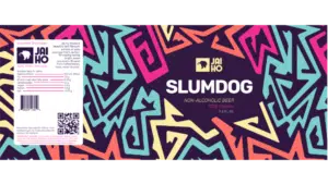 Jai Ho slumdog non-alcoholic beer label designed by Four Drunk Parrots (4DP)