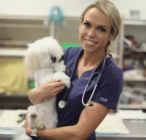 Dr Alex Hynes with dog