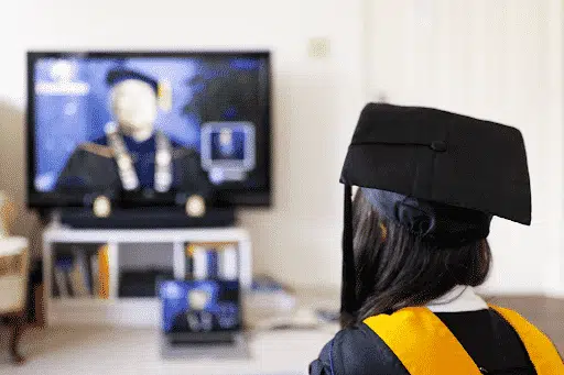 Image of a virtual graduation