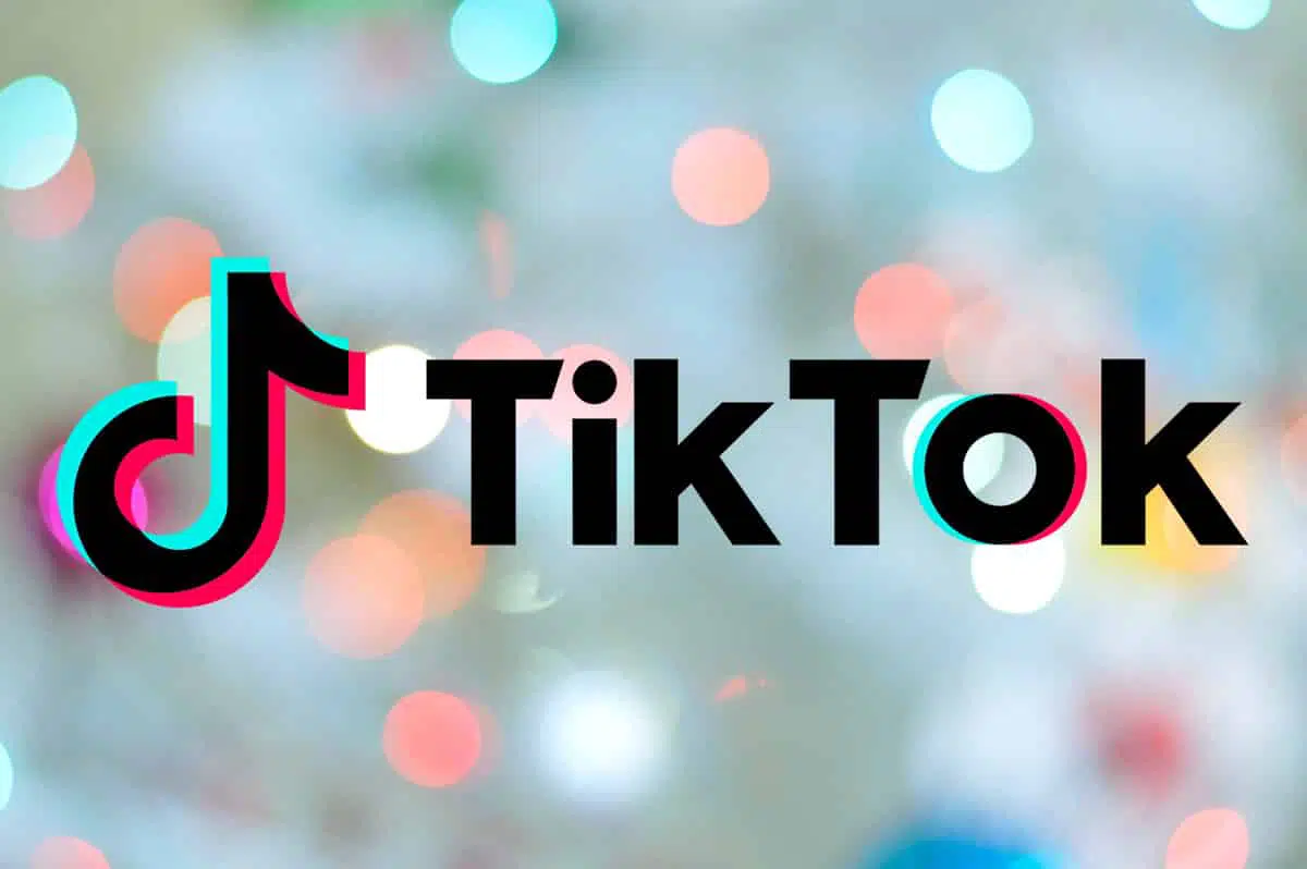 tik tok logo on a blurry background
