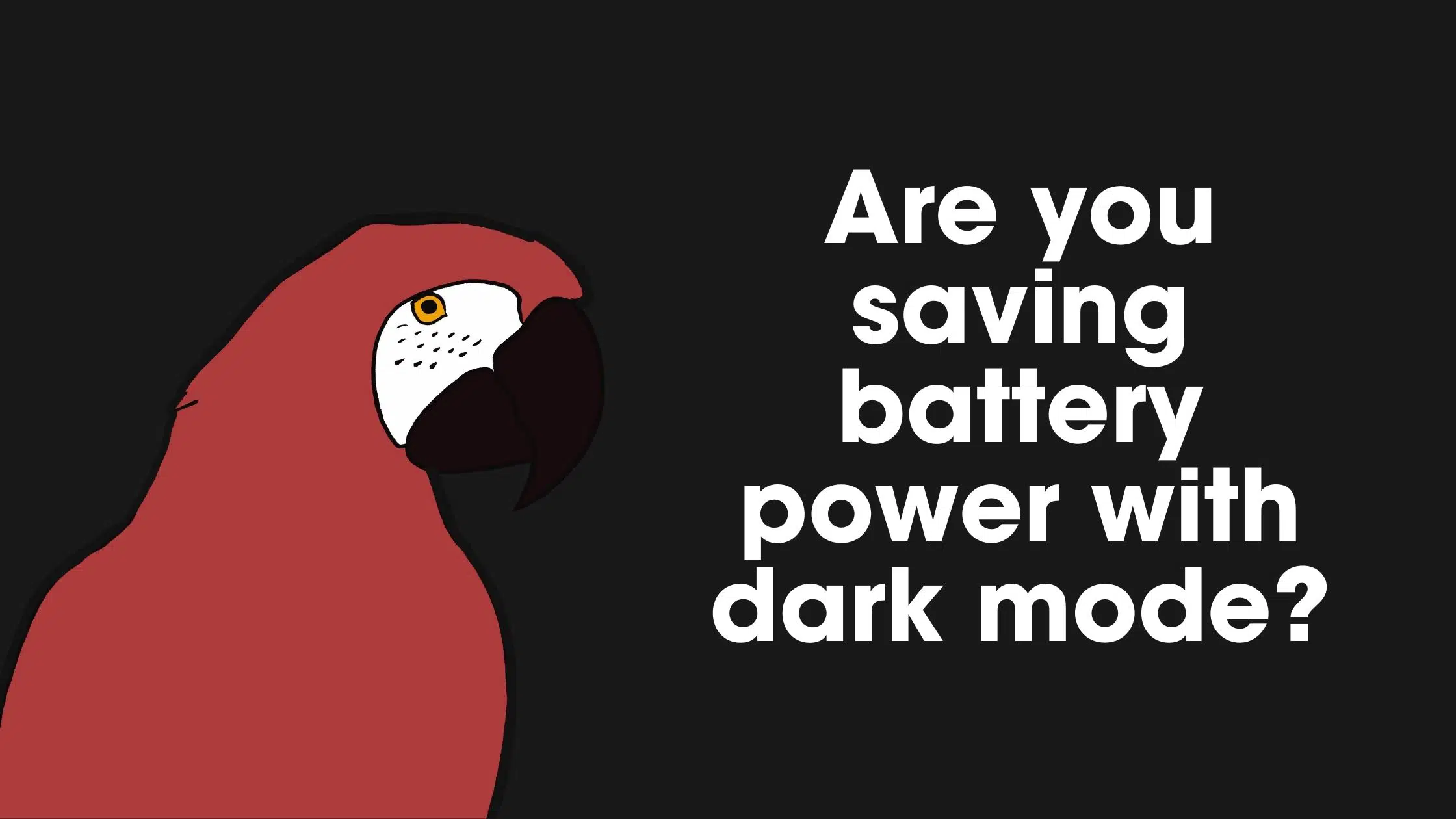 dark mode saves battery