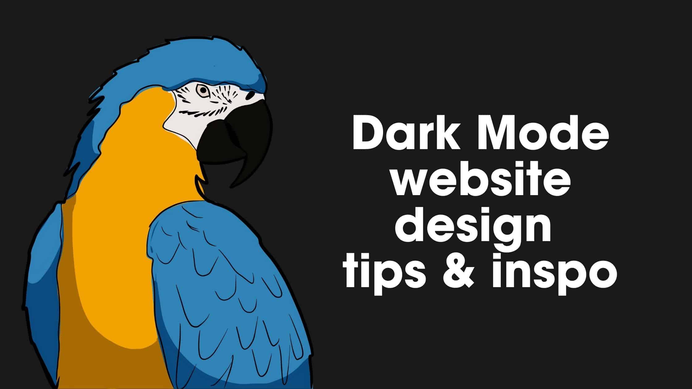 dark mode website tips and inspo