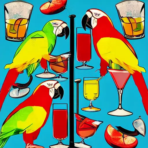 more drinking parrots