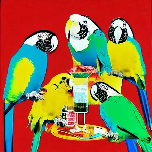 drinking parrots