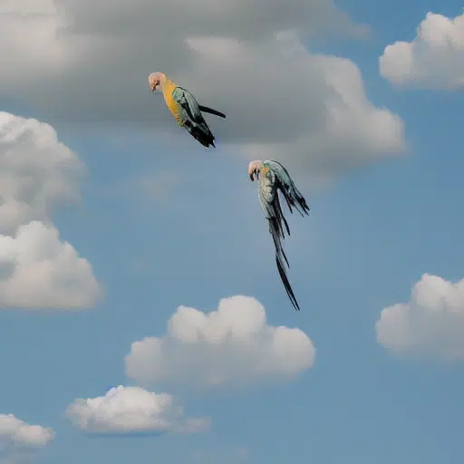 clouds and parrots
